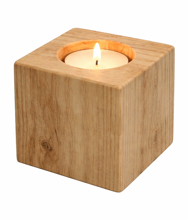 🕯️ Malý dřevěný svícen ze špalku